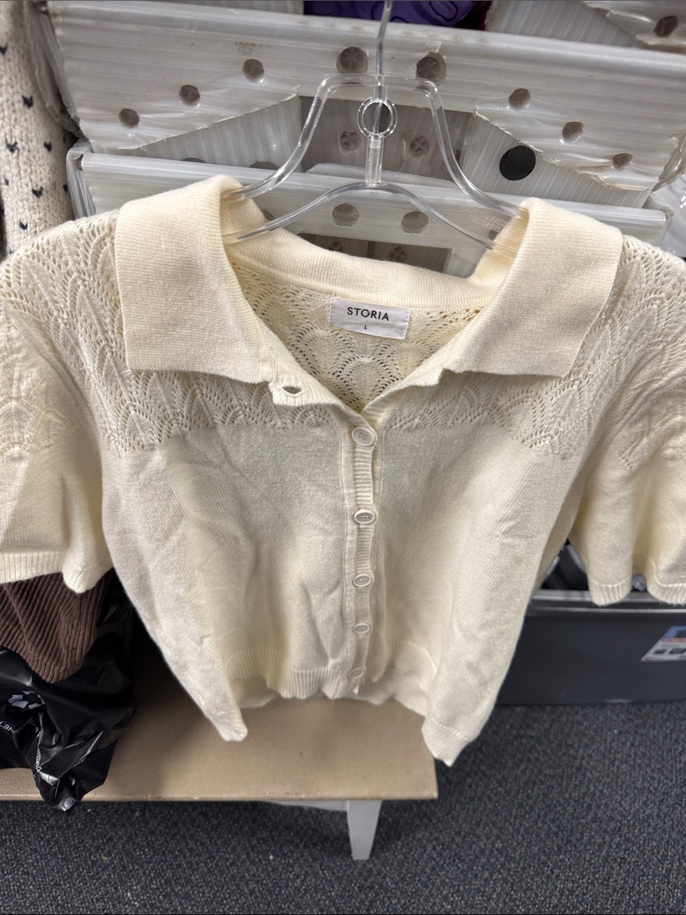 Storia short sleeve cardigan L // 062546